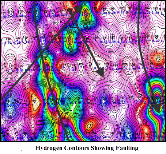  hydrogen contours showing structures